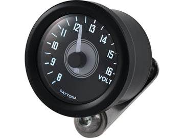 Harley Davidson – Velona 48 Voltmeter Modernes Design (Typ A) Schwarz - 0