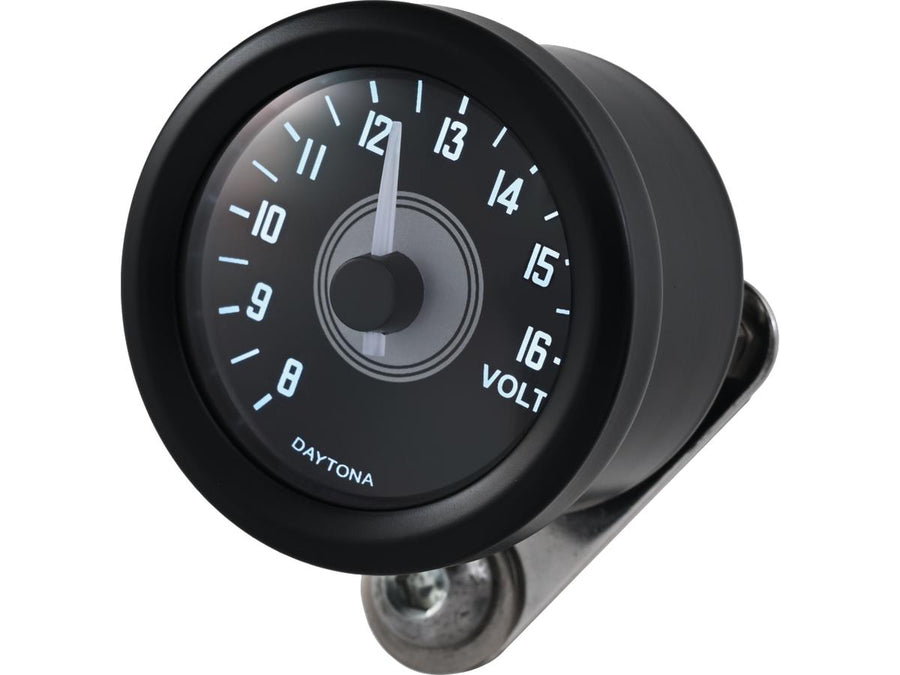 Harley Davidson – Velona 48 Voltmeter Modernes Design (Typ A) Schwarz