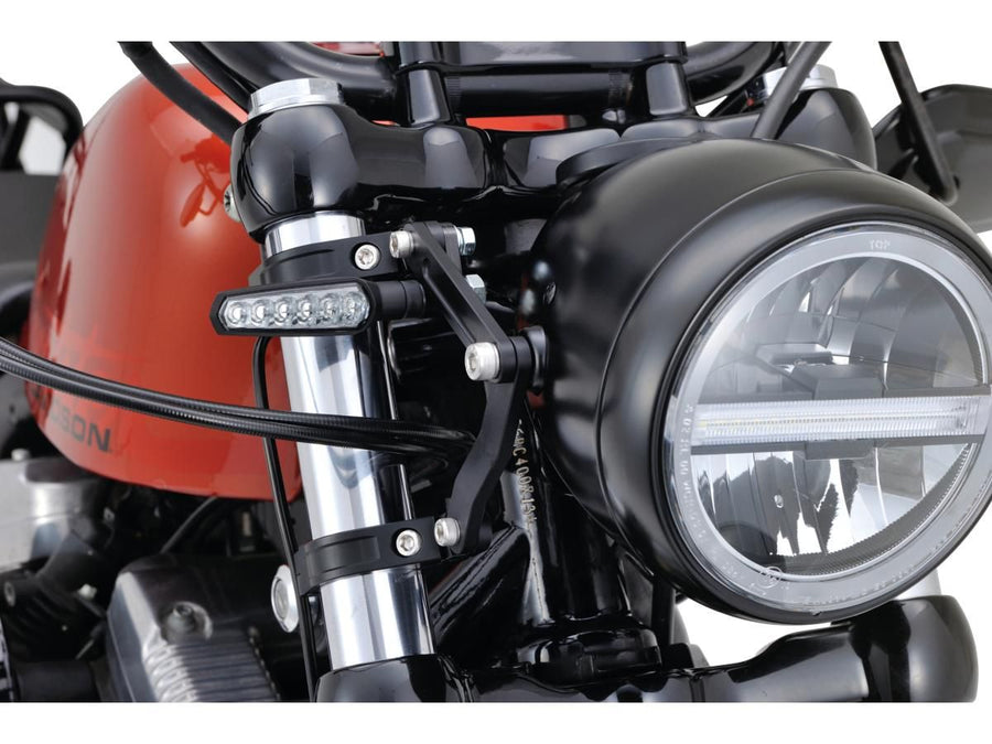 Harley Davidson – Verstellbare CNC Scheinwerferhalterung 41mm Gabelmontage Schwarz