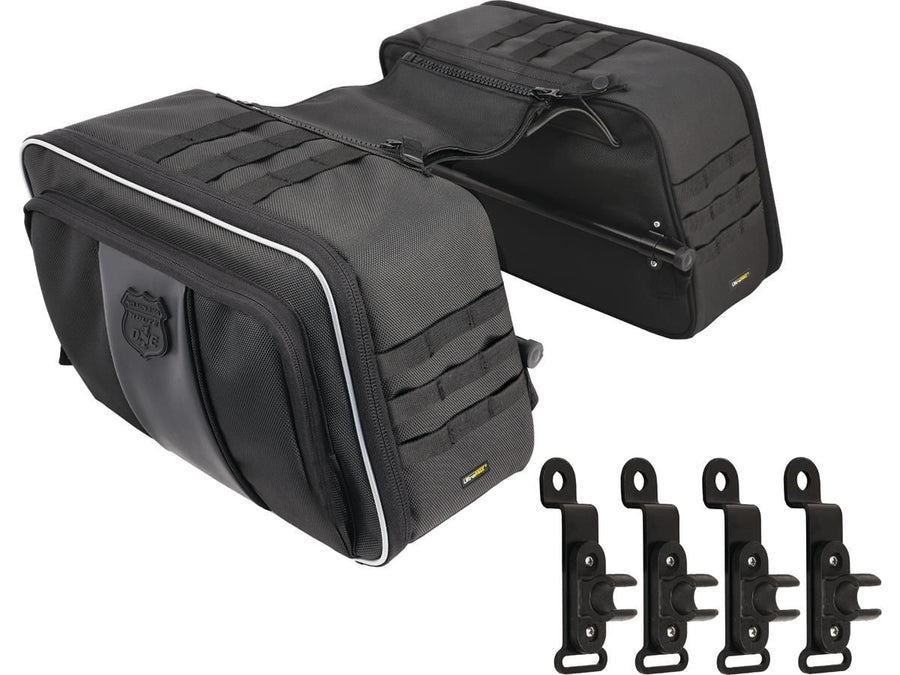 Harley Davidson Softail [2000-2017] -Route 1 Trip Saddlebags Black