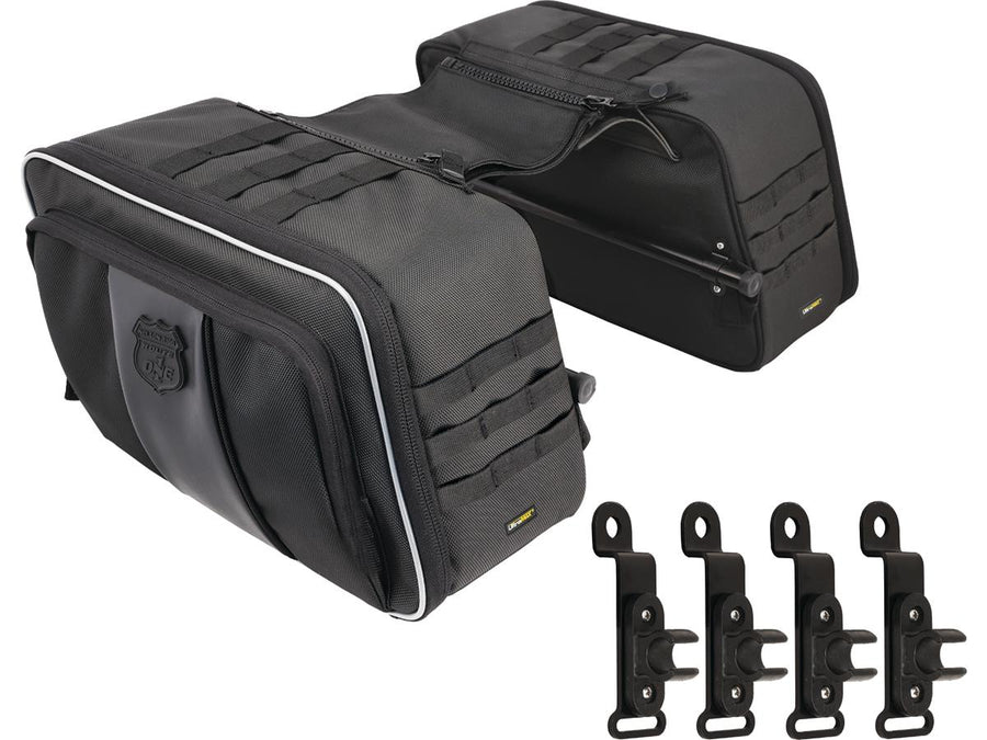 Harley Davidson Softail [2000-2017] -Route 1 Trip Saddlebags Black