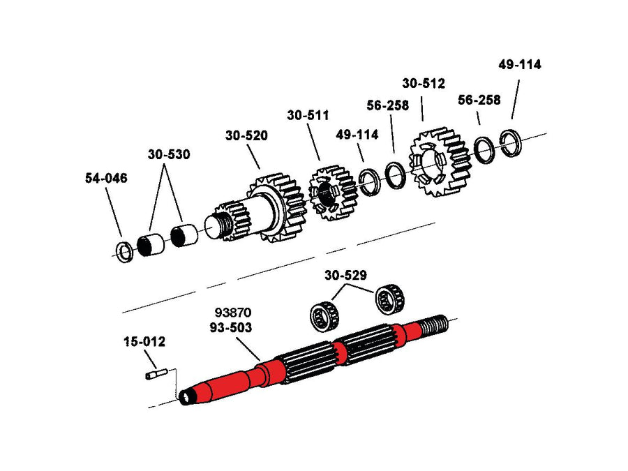 Harley Davidson RevTech 5 in 4 [2000-2020] – 4/5-GANG HAUPTWELLE Getriebe Hauptwelle