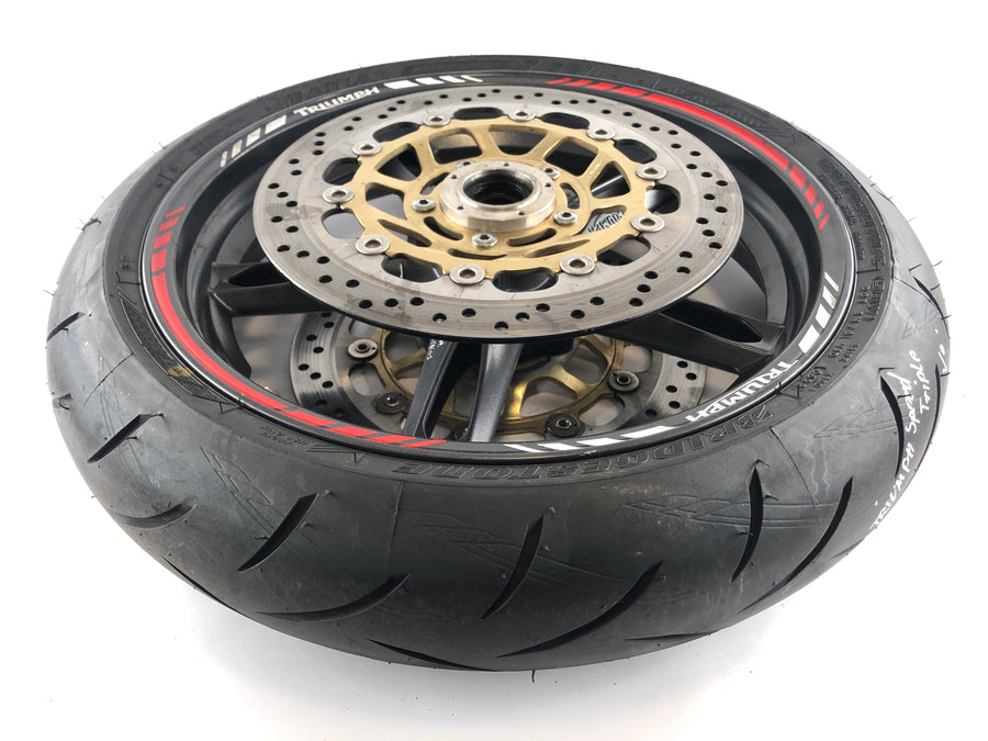 Triumph Speed ​​Triple 1050 515NJ [2005] - ruota della ruota anteriore con disco freno e pneumatici