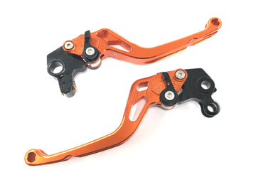 KTM Duke 690 A3 [2012] - Set leve Probrake leva freno leva frizione regolabile alluminio arancione con ABE