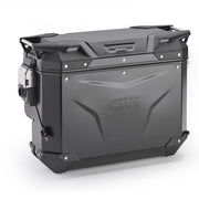 Alu-Seitenkoffer Trekker Outback EVO 33 Monokey – Schwarz, seitlich versetzt, rechts, SMART SEC LOCK