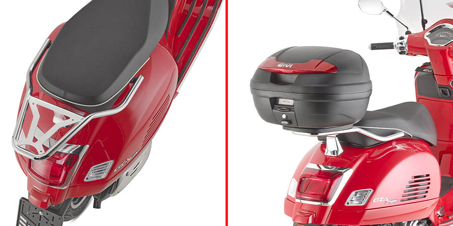 Piaggio Vespa GTS 300 [2023–2026] – Topcaseträger Monolock, chrom