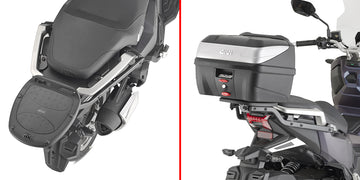 SYM ADX 125 [GIVI] - Topcase Träger für MONOLOCK® Koffer benutzen Sie die im Koffer mitgelieferte MONOLOCK® Platte