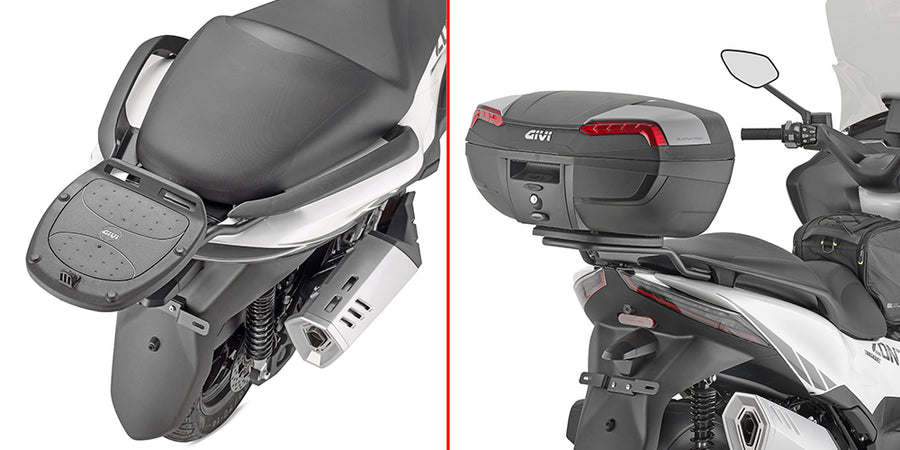 Zontes E 368 [GIVI] - Portabauletto per valigie MONOLOCK®, utilizza la piastra MONOLOCK® inclusa nella valigia