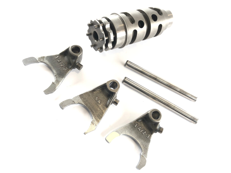 Ducati 900 SS [1992] - Shift drum with shift claws and shafts