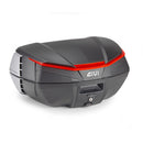 Bauletto V49 AIR Monokey con sistema Wingflow – nero, con catadiottro rosso, 49 litri
