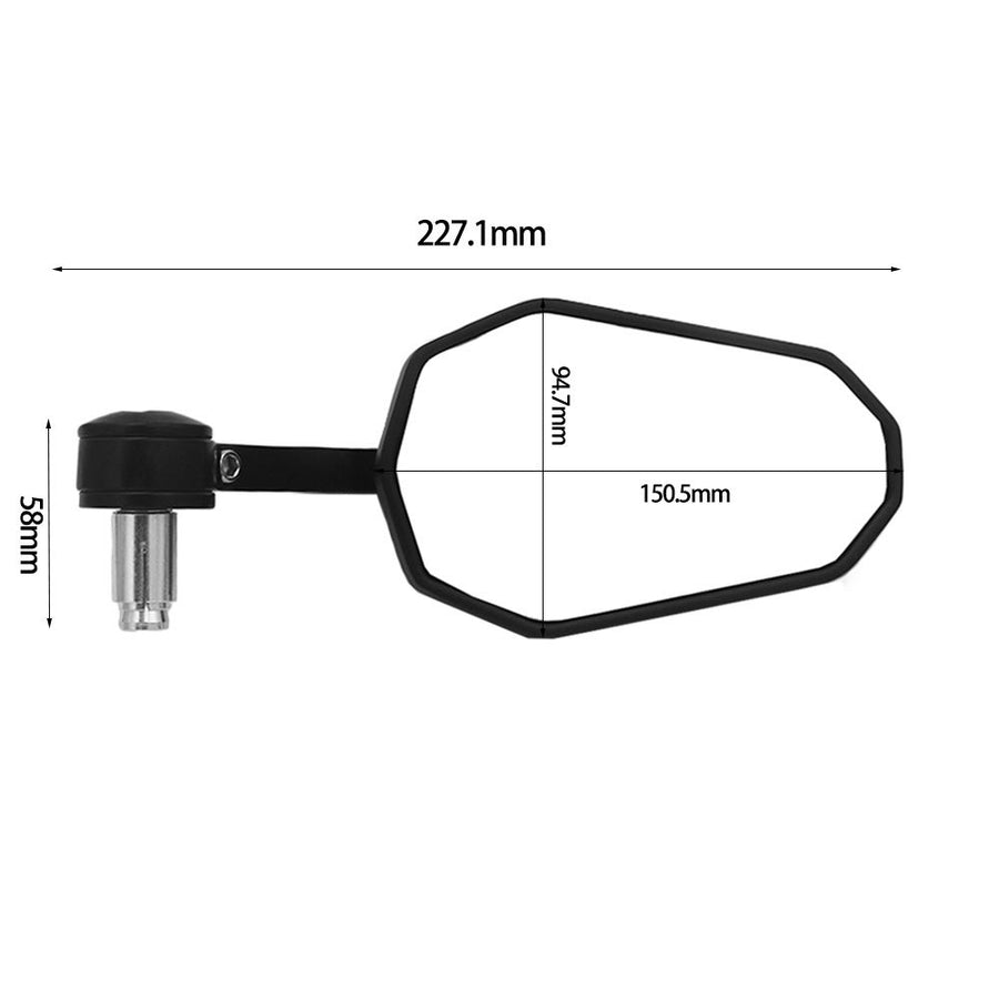 Specchietti manubrio 2 pezzi [marchio E] - KTM RC 125 390 690 790 890 1290 Duke vista frontale