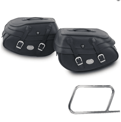 Motorradtasche [Hepco & Becker] - Satteltaschen Buffalo Big schwarz – Rohrpacktaschenhalter