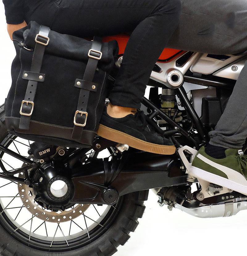 BMW R nineT 1200 Pure [2017-2023] - Scram Seitentasche aus Canvas 22L-30L + symmetrischer Doppelrahmen