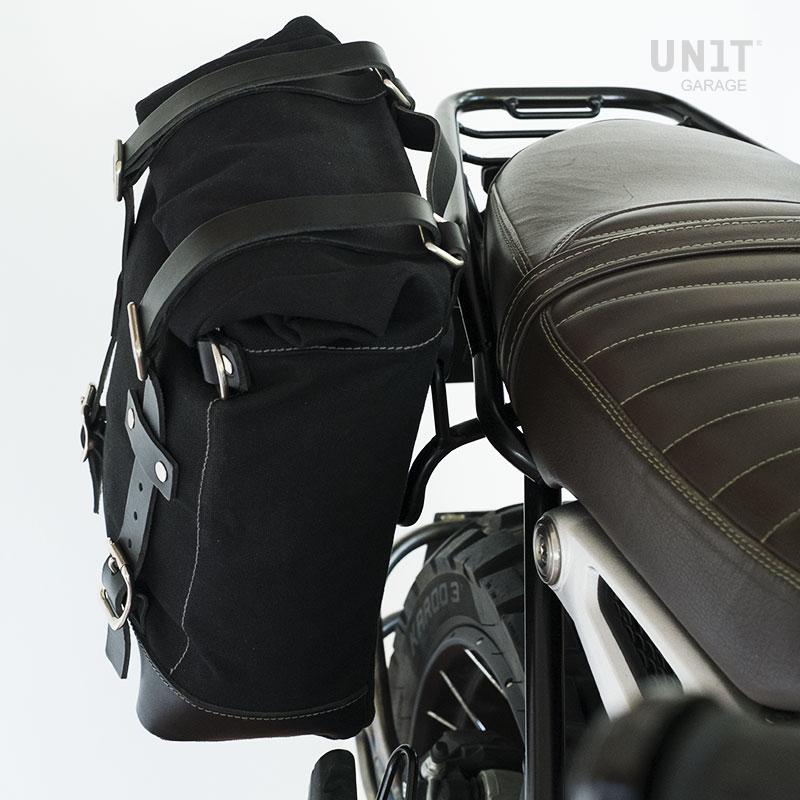 BMW R nineT 1200 Roadster [2014-2023] - Scram Seitentasche aus Canvas 22L-30L + symmetrischer Doppelrahmen