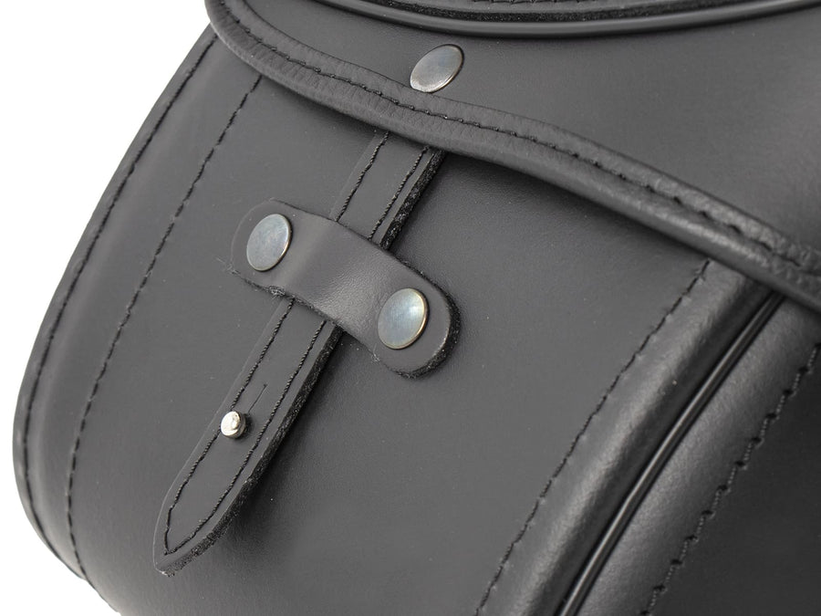 Motorradtasche [Hepco & Becker] - Leder Buffalo schwarz links – Rohrpacktaschenhalter