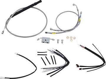 harley davidson flfb [MARCA BURLY] - Kit cavi manubrio e tubi freno per manubri Burly Ape