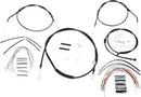 Harley Davidson Nightster [BURLY BRAND] – Komplettes schwarzes Vinyl-Lenkerzug/-Leitungsset für Ape Hanger