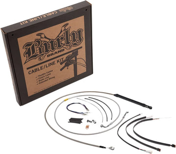 harley davidson flfb [MARCA BURLY] - Kit cavi manubrio e tubi freno per manubri Burly Ape - 0