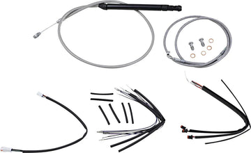 harley davidson flsl [BURLY BRAND] - Handlebar cable and brake line kit for Burly Ape handlebars