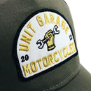 BMW R nineT 1200 Urban G/S (hoher Auspuff) [2017-2023] - Grüner Trucker Wrench Unitgarage Hut