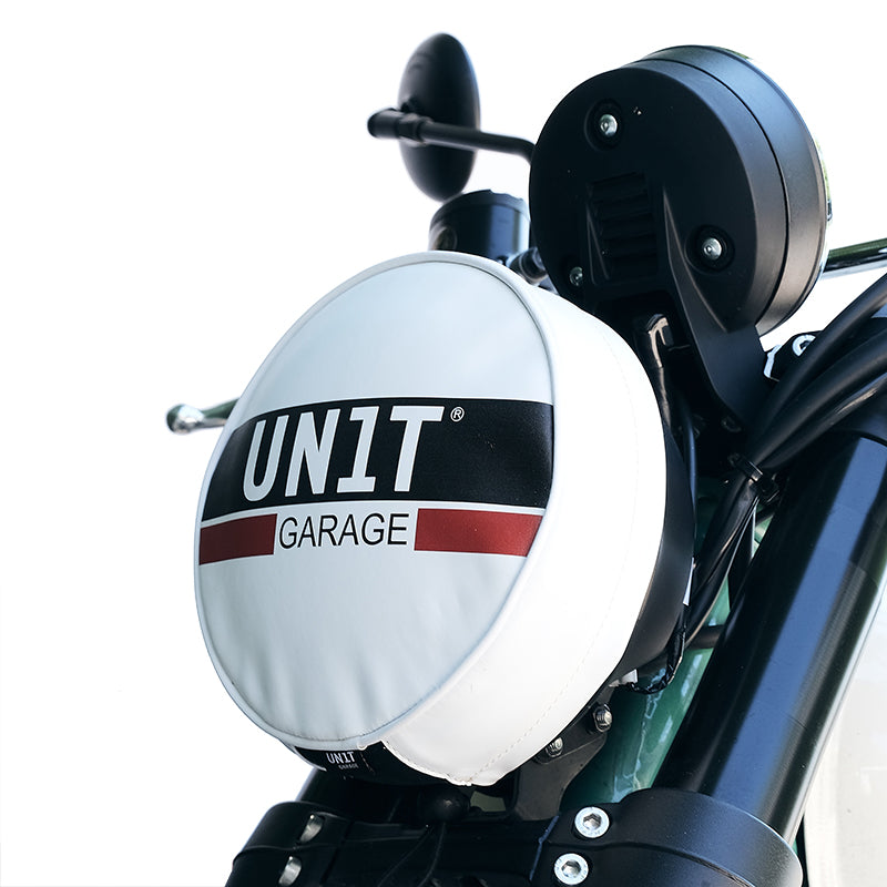 BMW R nineT 1200 Roadster [2014-2023] - Scheinwerferabdeckung aus Leder mit Logo