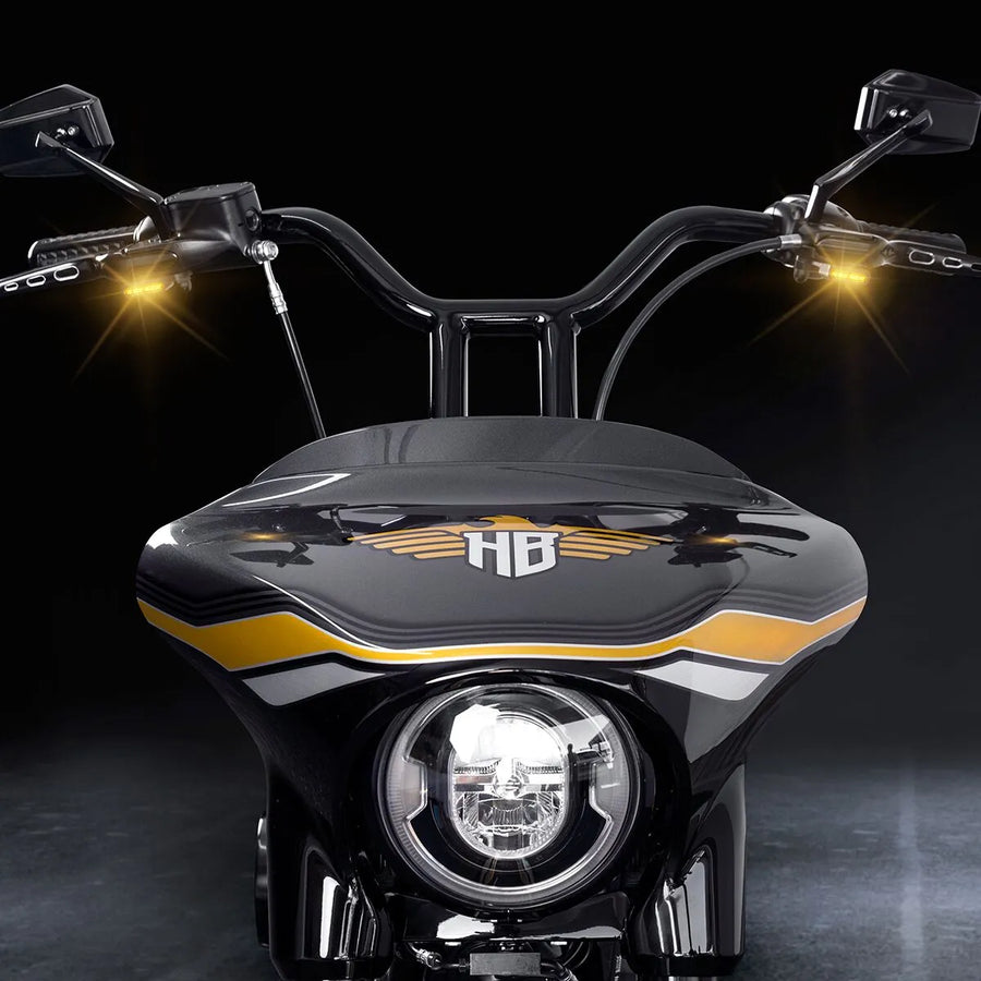 Harley Davidson FXSB [HEINZ BIKES] – Indicatori LED sul manubrio