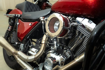 Harley-Davidson FLHCS 1923 Softail Heritage Classic 117 [2026] - BA Luftfilterkit – Oberfläche: Verchromt, Rot, Klar – Bild 2