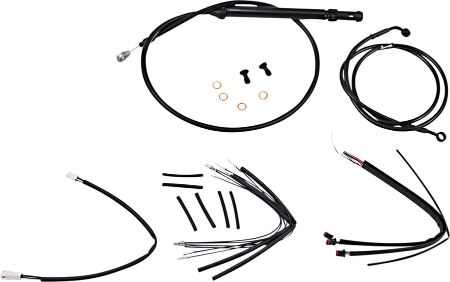 harley davidson flsl [MARCA BURLY] - Kit cavi manubrio e tubi freno per manubri Burly Ape