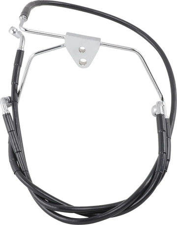harley davidson flhtc [DRAG SPECIALTIES] – Verlängertes schwarzes Vinyl-Bremsleitungs-Kit