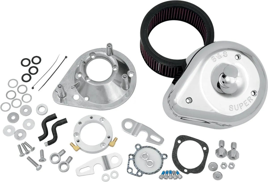 Harley-Davidson Xl 883 R Roadster [2004, 2009-2010, 2013] - Sidekick Luftfilter-Kit – Oberfläche: Silber – Bild 1