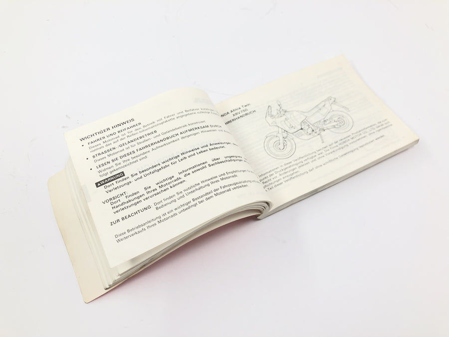 Honda XRV 750 Africa Twin RD04 [1990] - Manuale del conducente Manuale del proprietario