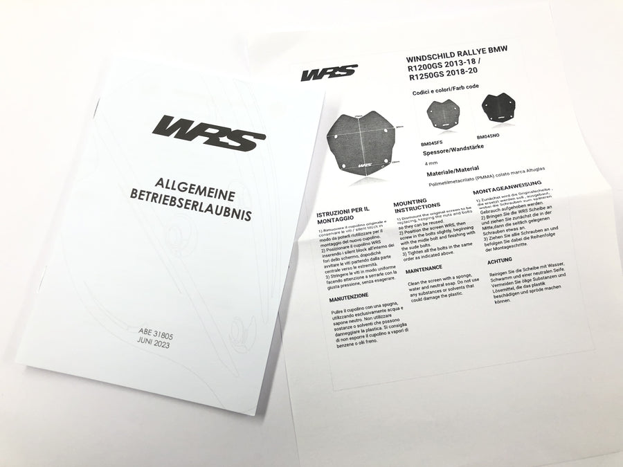BMW R 1200/1250 GS [varie annate] - parabrezza WRS nero opaco come nuovo