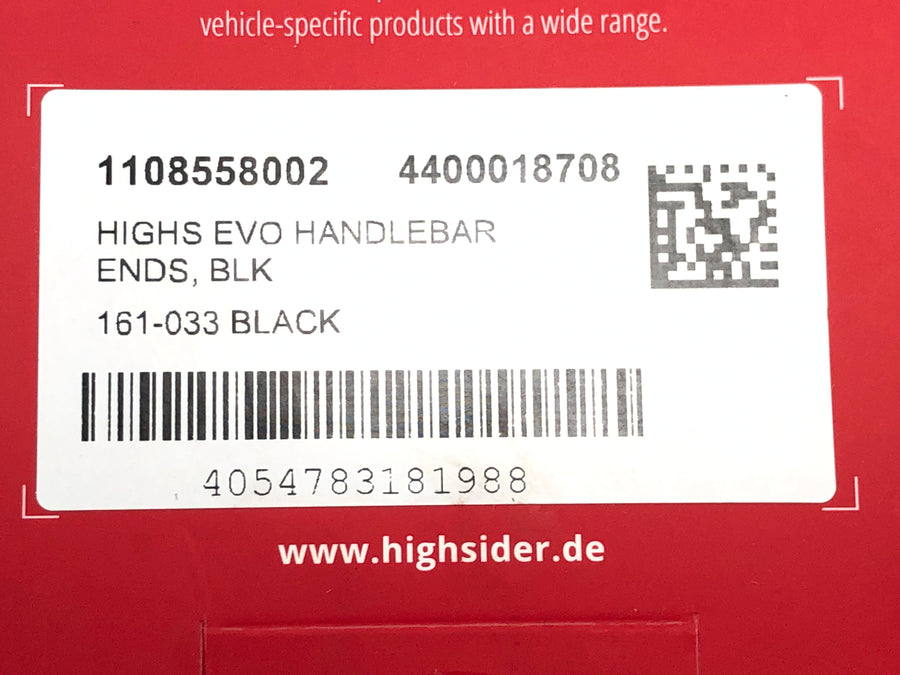 Honda CB 650 R RH02 - Lenkerenden Lenkergewichte Lenkerstopfen schwarz Highsider