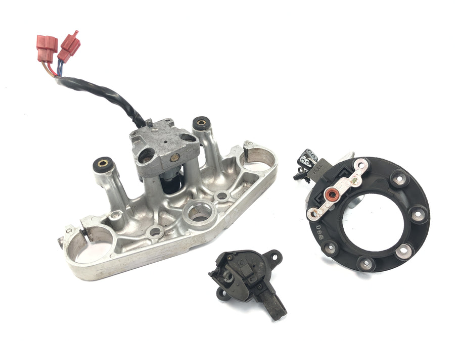 Yamaha XJR 1200 4PU [1996] - ponte forcella superiore con blocchetto di accensione, set di bloccaggio del tappo del serbatoio