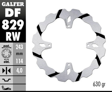 Tm Racing SMX 450 FI Competition [2012-2013] - BRAKE DISC FIXED WAVE GROOVED OVERSIZE – picture 2