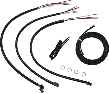 Harley-Davidson Street Bob [LA CHOPPERS] - Kit completo cavo manubrio/linea freno intrecciato in acciaio inox - 0