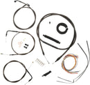 Harley Davidson Fxst [LA CHOPPERS] – Komplettes Midnight geflochtenes Lenkerzug-/Bremsleitungs-Kit