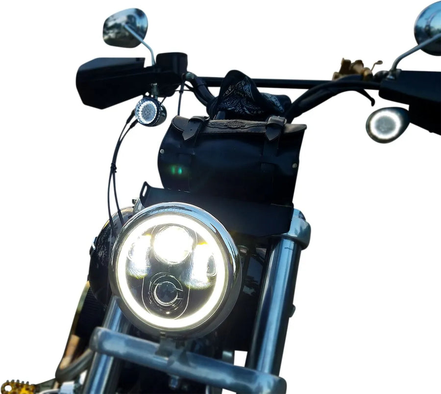 harley davidson sportster s rh 1250 s [CUSTOM DYNAMICS] – 5-3/4" LED Halo Scheinwerfer