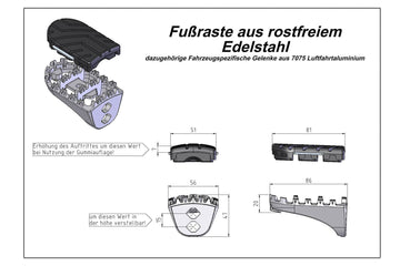 Honda XL 600 V Transalp [1987-1988] - Poggiapiedi ION – foto 1