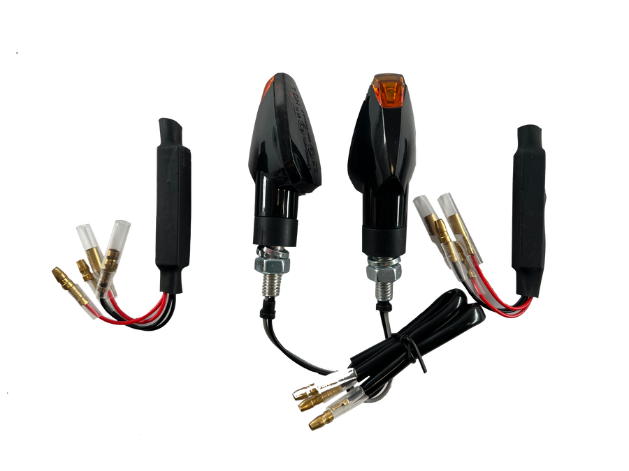 2 LED Blinker Schwarz Widerstände [E-Prüfzeichen] - Ducati Multistrada 821 1000 1100 V2 V4