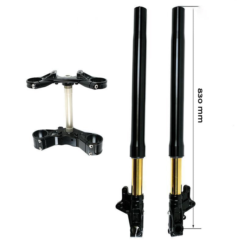 BMW R nineT 1200 Pure [2017-2023] - Öhlins USD High Fork Kit + Unit Garagenplatten und Füße (hohe Version)