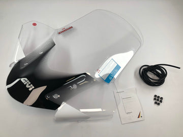 Parabrezza MBK Tryptik 125 (14-17) e Yamaha Tricity 125 155 (14-24) trasparente, alto 690 mm, 630 mm