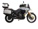 Suzuki V-Strom 800 DE [2023-2026] - Portapacchi Set Cutout nero incl. Set di borse laterali Xplorer Cutout argento
