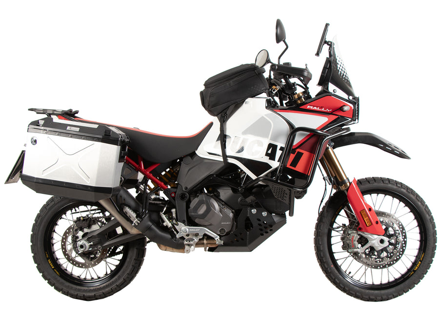 Ducati DesertX Rally [2024-2026] - Set portapacchi Cutout nero incl. Set di borse laterali Xplorer Cutout argento