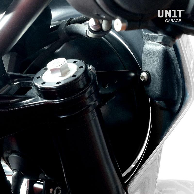 BMW R nineT 1200 Pure [2017-2023] - Montagehalterungen für Fenouil Windschutzscheibe mit Gabel cod.2904