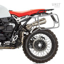 BMW R nineT 1200 Urban G/S (niedriger Auspuff) [2017-2023] - Paar Cult-Seitentaschen aus Canvas 40L - 50L + Paar Aluminiumplatten + Atlas NineT Aluminium Taschenrahmen